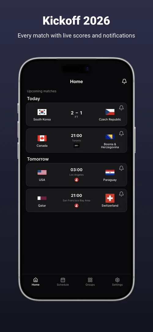 Today's matches with live scores